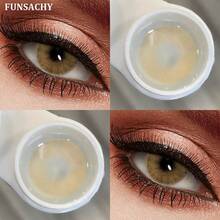FUNSACHY Natural Brown Color Contact Lenses 14.0-14.2mm, Soft Brown Color Contact Lenses Suitable For Annual Replacement, Eye Makeup, Natural Makeup - Yearly Disposable - View 7