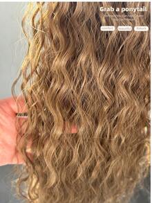 Tóc giả đuôi ngựa dài 30 inch, kiểu gợn sóng xoăn, sợi tổng hợp nhiều lớp chịu nhiệt, tóc giả sợi chịu nhiệt gợn sóng xoăn, unisex, dễ đeo, màu đen nâu, phù hợp cho tiệc tùng và tạo kiểu hàng ngày, phù hợp với mọi tông da, kiểu cơ bản, sợi chịu nhiệt cao, vẻ ngoài tự nhiên. - Lanh nâu - Xem 5