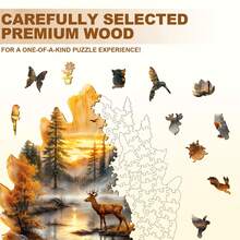 1 bộ ghép hình bằng gỗ hình gấu nâu mùa thu/dấu chân vàng, đồ chơi ghép hình bằng gỗ hình động vật không đối xứng, quà tặng trò chơi độc đáo cho bữa tiệc, tranh ghép hình trang trí, tranh ghép hình ma thuật để bàn, tranh ghép hình giáo dục sáng tạo cho trẻ em, quà tặng ngày lễ, tranh ghép hình bằng gỗ cho người lớn, quà tặng Lễ Tạ ơn/Năm mới/Sinh nhật (Ghép hình 2D) - Nhiều màu - Xem 9