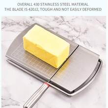 不锈钢奶酪切割器，带刻度，家用烘焙工具，黄油和奶酪分割器