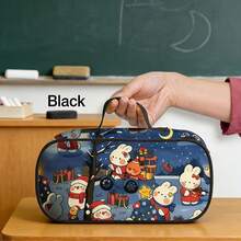 This Adorable Cartoon-Themed Student Pencil Case Features A Convenient Carrying Handle And A Large Capacity Design, Easily Holding Pencils, Erasers, Rulers, And Other Stationery Items. It's A Great Organizer For Your Desk And A Practical Must-Have For Students Starting The New School Year.,Bag - Multicolor - View 6