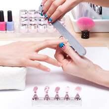 4 Sets Pink Nail Painting Practice Stand With 1M Double-Sided Tape Acrylic Fake Nail Art Holder For Press Ons Magnetic Nail Display Design Tools Kit Accessories For Home Diy Salon Supplies,Nail Tech Supplies,Nail Supply Storage,Nail Tech Essentials - pink 4PCS - 查看 4