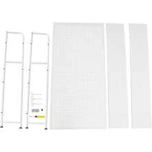 Desktop Bookshelf For Computer Desk,2-Tier Multipurpose Iron Hutch Countertop Bookshelf,Iron Desktop Bookcase Desktop Shelf Bookcase For Office Supplies Organizer,Home Decor,45.3''W,White - 白色 - 查看 11
