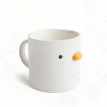 PURROOM Taza de café divertida de cerámica taza de capuchino de pollito dulce taza de té creativa de 13 onzas taza de agua para el hogar oficina familia amigo pareja regalo de San Valentín. - Blanco - Ver 1
