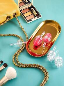 1/3支装可爱粉色冰淇淋/牛奶瓶造型空唇彩管（7/8/9毫升）旅行装可填充唇膏管，赠品，旅行，平价好物，旅行必备 - 彩色 - 查看 2