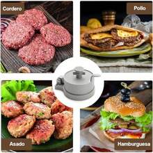 YQQ Molde Hamburguesa Prensa Hamburguesa Antiadherente Burger Press Máquina para Hacer Hamburguesa Prensa de Carne Ajustable Patty Maker para Carne Picada Barbacoa Parrilla con 100 Papel de Cera2179 - como en la foto - Ver 5