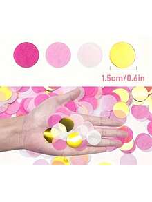 1pc Colorful Sequin Round Confetti Atmosphere Decor For Baby Birthday Party, Balloons & Paper Pieces, Suitable For Party Decoration - Multicolor - View 7
