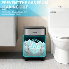 SUSTEAS Stainless Steel Automatic Sensor Trash Can – 10L/14L Touchless Kitchen & Bathroom Bin, Motion-Activated Lid, Odor Control, Battery-Powered (Brushed Stainless Steel) - 14L Bạc - Xem 5