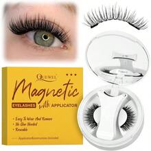 Magnetic Eyelashes Natural Look 1 Pair Reusable Magnetic Lashes With Applicator No Glue Needed Eyelashes Kit Easy To Apply And Remove NZCX-A - BlackMagneticEyelashesNZAKit - 查看 2