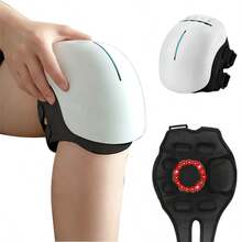 Knee Massager, Heated Knee Brace, Cold Therapy Knee Massager, 5 Vibration Modes, 3 Temperature Levels Leg Massage, 2000mAh Rechargeable Battery, Christmas Family Gift - White - View 3