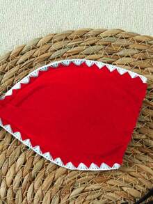 Women's Elegant Red & White Striped Lace Backless Sexy Beach Vacation Bikini Set, Suitable For Valentine's Day Summer - Red - View 4