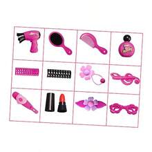 Abaodam Caja juguete de niña juguetes cosmeticos de belleza juguetes para niñas de niña infantiles herramientas para el cabello Princesa tocador niño rosaConveniente y duradero, favorito para niños - Multicolor - Ver 3
