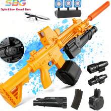Pistola De Hidrogel M4 Lanzador Gel Automática versión actualizada automática Pistola de Hidrogel Gel Balls Blaster [alta velocidadisin perlas de gel, pistola de juguete Orbeez eléctrica, actividades al aire libre partidofavorece ldeal día de los muertos de Halloween y regalos de Navidad! - Negro - Ver 4