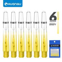 HUANQU 6 Stücke 40mm PC Dartflights, 2BA Farbverlauf Spiralmuster transparente Dartschäfte, 6 Farben erhältlich (Orange/Schwarz/Rot/Gelb/Blau/Grün), Ersatz Dart Zubehör kompatibel mit Stahl- und Softdarts, geeignet für alle Dartspieler - lebendige Mischfarben, PC Material, perfekt als Weihnachts-, Oster-, Valentinstags-, Geburtstags-, Neujahrgeschenk, Dart Zubehör, bestes Weihnachtsgeschenk - Verschiedenfarbig - Übersicht 6