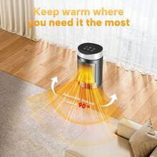 Space Heater For Indoor Use, 1500W 3 Heating Modes For Office Bedroom, Portable Electric Heater With Remote, Thermostat, Portable Warmth, Sleek Heater, Spacesaving Heater, Highquality Heater - 查看 7