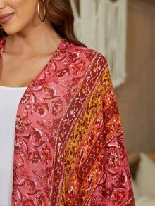 Beautiful Nomad Women's Bohemian Vacation Casual Shawl Kimono Cover Up
