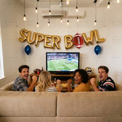 9pcs Football Game Decorative Balloons, Includes 16-Inch Gold Letters, Football Balloons, Suitable For Football Game Decoration, Indoor Decoration, Holiday Birthday Party Decoration, Atmosphere Decoration, Sports Competition Decoration, Photography Props, Surprise Gift For Friends