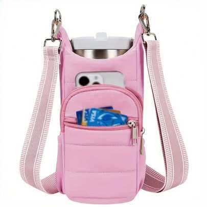 这款户外单肩水壶包配有可调节肩带和多个隔层，非常适合存放水壶、手机和钥匙。它是户外探险、徒步旅行、骑行和健身活动的完美之选，也是户外爱好者的必备单品。