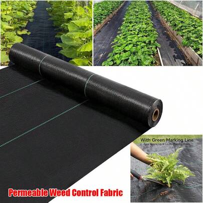 1pc Heavy-Duty Black Control Fabric - PE Landscape Fabric For Gardens, Lawns, And Farms, Anti-Ultraviolet, Waterproof, And Breathable, Garden Control | Landscape Fabric | Waterproof Fabric