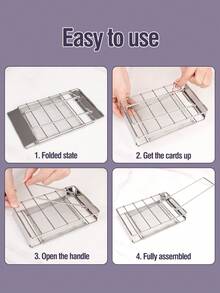 1个304不锈钢户外吐司架，可折叠面包冷却架，烘焙冷却架，多功能厨房架，通风防潮耐用专业烘焙冷却架 - 彩色 - 查看 10