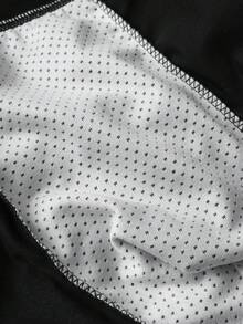 Men's Comfortable Underwear With Letter & Heart Print Pattern, Thin Breathable Stretchy Everyday Briefs - Black - View 5