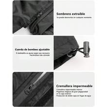 Trae de a Motocicl Refleante con Capuca Desmontable Conunto de Impermeable Moto con Cubia  Zapato para ore y Muer - Verde negro - Ver 6