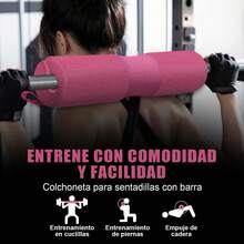 [Actualización]Almohadilla para Barra Gym Autoadhesiva, Protector de Hombros para Levantamiento entadillas, almohadilla para Barra olimpica para Estocs y Empujes, esponja para Casa y en gimnasio - Rosa - Ver 6