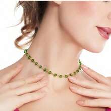 Handmade Necklace With Cristal Beads - Green - View 3
