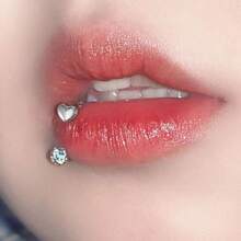 1 Piece Soft Clay Ball Lip Ring Personality Cool Punk Butterfly  Horseshoe Ring Lip Stud Nose Ring Piercing - 拉絲藍蝴蝶 - 查看 11