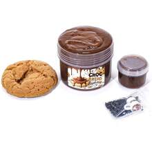 DIY Clay Chocolate Bread Themed Slime(7oz) - Thick And Glossy Textured Handmade ASMR Slime - màu nâu - Xem 2