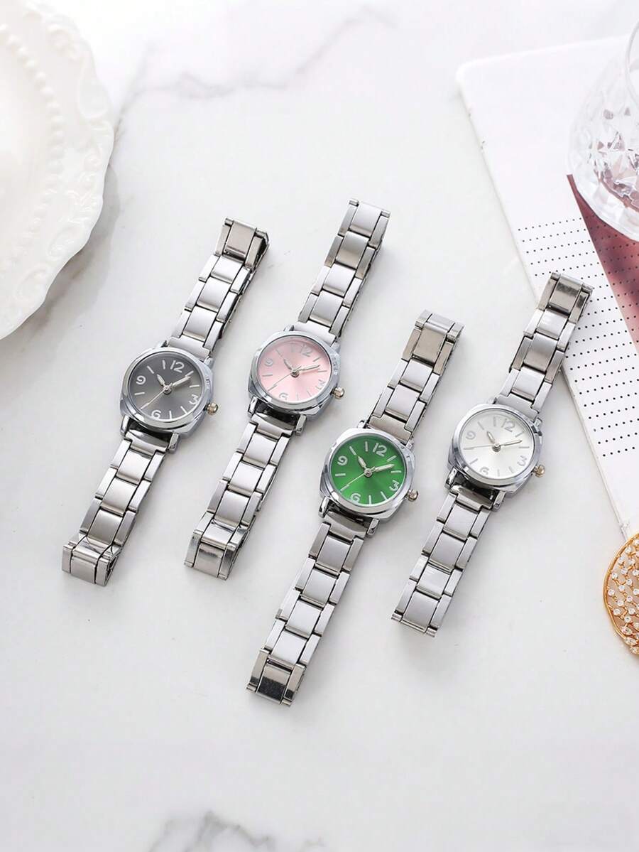 优雅精致的女士圆形石英表，时尚百搭的设计，是情人节、约会和日常佩戴的理想礼物之选。 - 均碼 - 查看 1