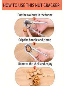 1pc Multi-Functional Metal Nutcracker, Non-Slip Handle Nutcracker, Magic Screwdriver, Durable Metal Nut Cracker For Home Use - Can Open Walnuts, Chestnuts - Multicolor - View 11