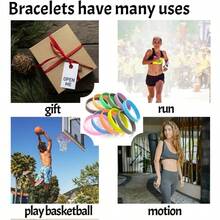 Pulseras de silicona personalizadas al por mayor, personalizables con texto, logotipo e conos, 30/500/1000 unidades. Pulseras de goma para eventos, recaudacin de fondos, regalos y concientizacin. silicona suave, varios tamaos y colores. - inicial - Ver 5
