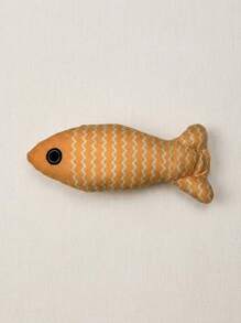 PETSIN 1件装猫玩具猫薄荷鱼宠物咀嚼咬玩具猫咪趣味互动软仿真鱼小猫训练玩耍玩具猫用品