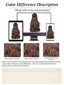 18 Inch Hat Long Curly Wavy Hair Wigs With Baseball Cap Adjustable Black Baseball Cap With Synthetic Curly Hair Beginners Friendly Natural Looking For Daily Use - Multicolor - View 8