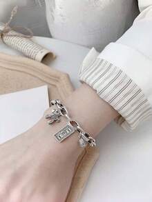 1pc Charming Vintage Style Bracelet With Horse & Coin Charms - Perfect Gift For Her - Luxury Women's Fashion Jewelry, Suitable For Everyday And Party Wear - Multicolor - View 1
