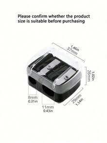 1/2/4 قطع مبراة أقلام مكياج متعددة الألوان، مناسبة لحواجب العين، آيلاينر، قلم تحديد الشفاه، أحمر الشفاه وغيرها من مستحضرات التجميل، مبراة ذات فتحتين مع غطاء للغبار، للاستخدام في المدرسة والمنزل والمكتب - متعدد الألوان - مشاهدة 2