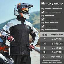 Impermeable Motociclista Refleante con Capuca Desmontable Trae de a Motocicl con Cubia  Zapato para ore y Muer - NegroyGris - Ver 2