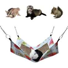 YQQ Pssopp Hamaca para Animales Pequeños Estera Refrigerante Jaula para Mascotas Hamaca para Ratas Jaula para Hámster Jaula Conejillo de Indias Conejo Chinchilla Roedor Sandía2179 - Multicolor - Ver 4