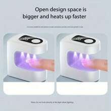 1pc Mini Rechargeable LED Nail Lamp For Gel Nails, Quick Dry Nail LEDs Machine Gel Polish Nail Dryer Lamp Manicure Tool Rechargeable Salon Equipment - Mini Nail Lamp - 查看 3