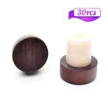 10pcs 50pcs 100pcs Customized Carved Wine Stoppers, Customized Wedding Wine Stoppers, Wedding Wine Stoppers, Bridal Shower Supplies, Bottle Stoppers, Wedding Guest Supplies, Wedding Gifts - Black Wood Two-tone Bottle Stopper - View 17