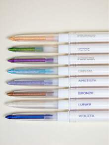 Holographic Glitter Pigmented Eyeliner Pencil That Blends Easy - Aurora Line By Luisance - Đồng + Vàng - Xem 3