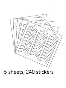 960 piezas Pegatinas para manicura francesa, Pegatinas de línea de sonrisa para arte de uñas, Pegatinas para uñas para principiantes, Cinta adhesiva para líneas de arte de uñas, Juego de herramientas y accesorios para arte de uñas, Suministros para uñas - Multicolor - Ver 12