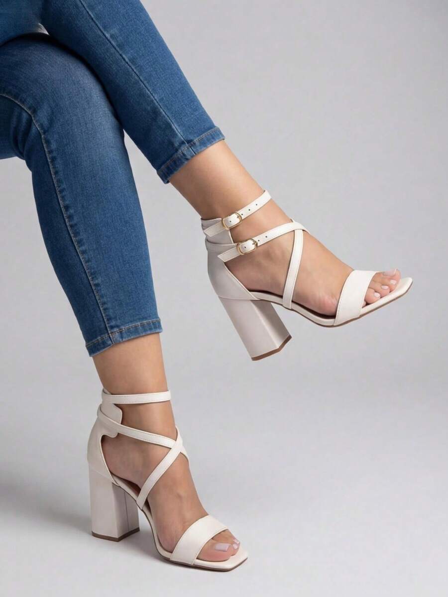 Women Heeled Sandals - 白色 - 查看 1