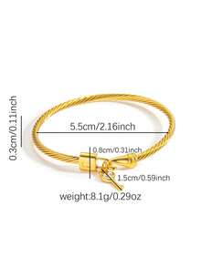 1PC Gold/Silver Key Pendant Bracelet | Waterproof Non-Tarnish Stackable Jewelry - Bracelet - View 6