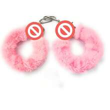 JASINCESS Toy Handcuffs Plush Toy Handcuffs Stage Costume Props Fuzzy ...