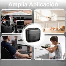 2-Pack Mini Bote de Basura Portátil para Auto, Oficina y Hogar | Cubo de Basura para Coche con Tapa Antiolor + 4 Rollos de Bolsas (Viajes\/Carro\/Escritorio) - albaricoque - Ver 6