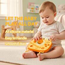 ETETOO 1pc Silicone Radio Shaped Busy Board, Suitable For Toddlers Over 18 Months, Sensory Music Educational Montessori Toy, Travel Activity To Improve Fine Motor Skills Development, Baby Teething Toy - Multicolor - View 7