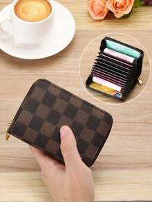 1pc Creative New Fashion PU Leather Travel Business Super Thin Card Holder, Minimalist Compact Portable ID Card Case With 20 Card Slots Anti-Theft Wallet, Coin Purse, Suitable For Holding Bank Cards, ID Cards, Membership Cards, Driver's License, Business Cards, Tickets, Coins, Keys And Other Items, Ideal As Valentine's Day Gift, Christmas Gift, Classmate Gift, Teacher Gift, Souvenir - Multicolor - View 17