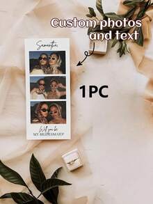 1/3 Personalized Photo Bridesmaid Invitation Card, "Will You Be My Bridesmaid?", Maid Of Honor Card, Wedding Gift, Wedding Souvenir - Multicolor - View 23